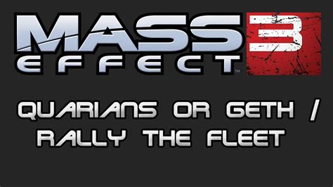 mass effect quarian|mass effect 3 rally or warn the fleet.